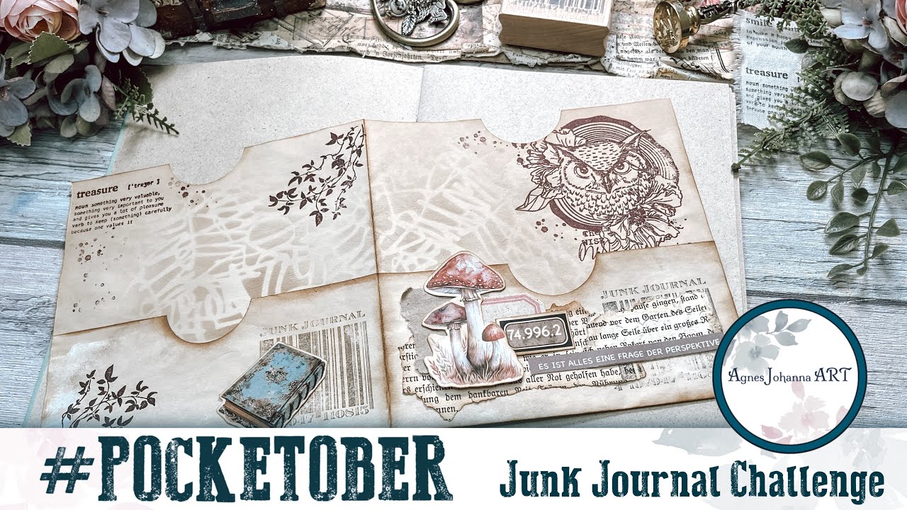 Junk Journal / deutsch / #pocketober 2025 / Tag 1 / Bist du dabei?