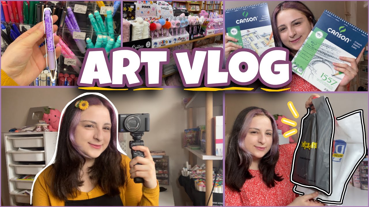 ART VLOG | STATIONERY SHOPPING | I bought a new camera 📸