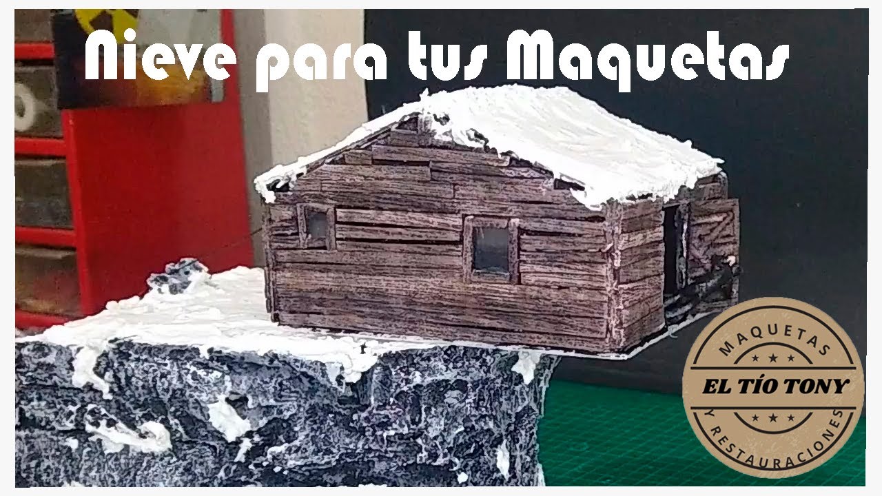 ¿Cómo hacer nieve casera para maquetas? (Diorama Charlie Chaplin Parte 2)