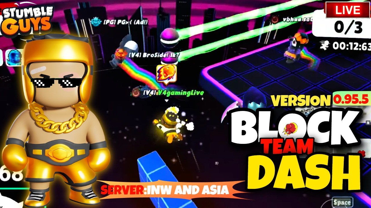 🔴STUMBLE GUYS LIVE || 🏆INW ASIA SERVER 🎉BLOCK DASH TEAM #stumbleguyslive #gaming