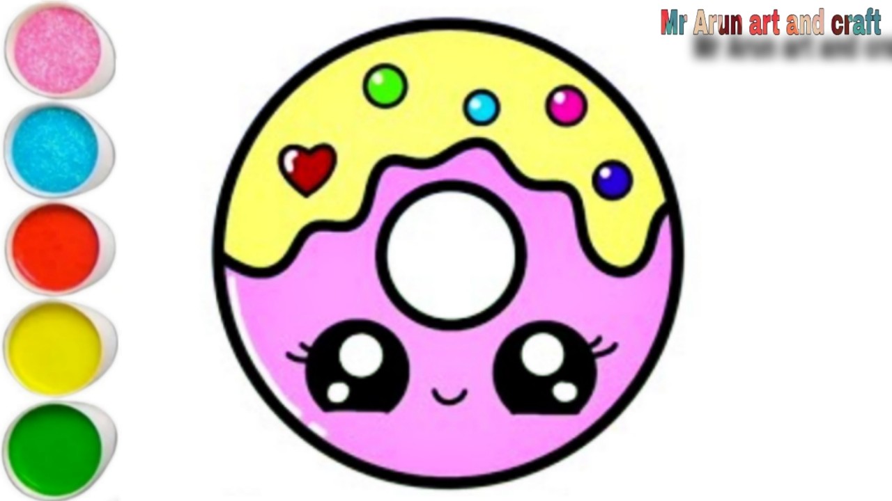 Cute Donut Coloring for Kids 🍩🎨 | Easy & Fun Painting Tutorial
