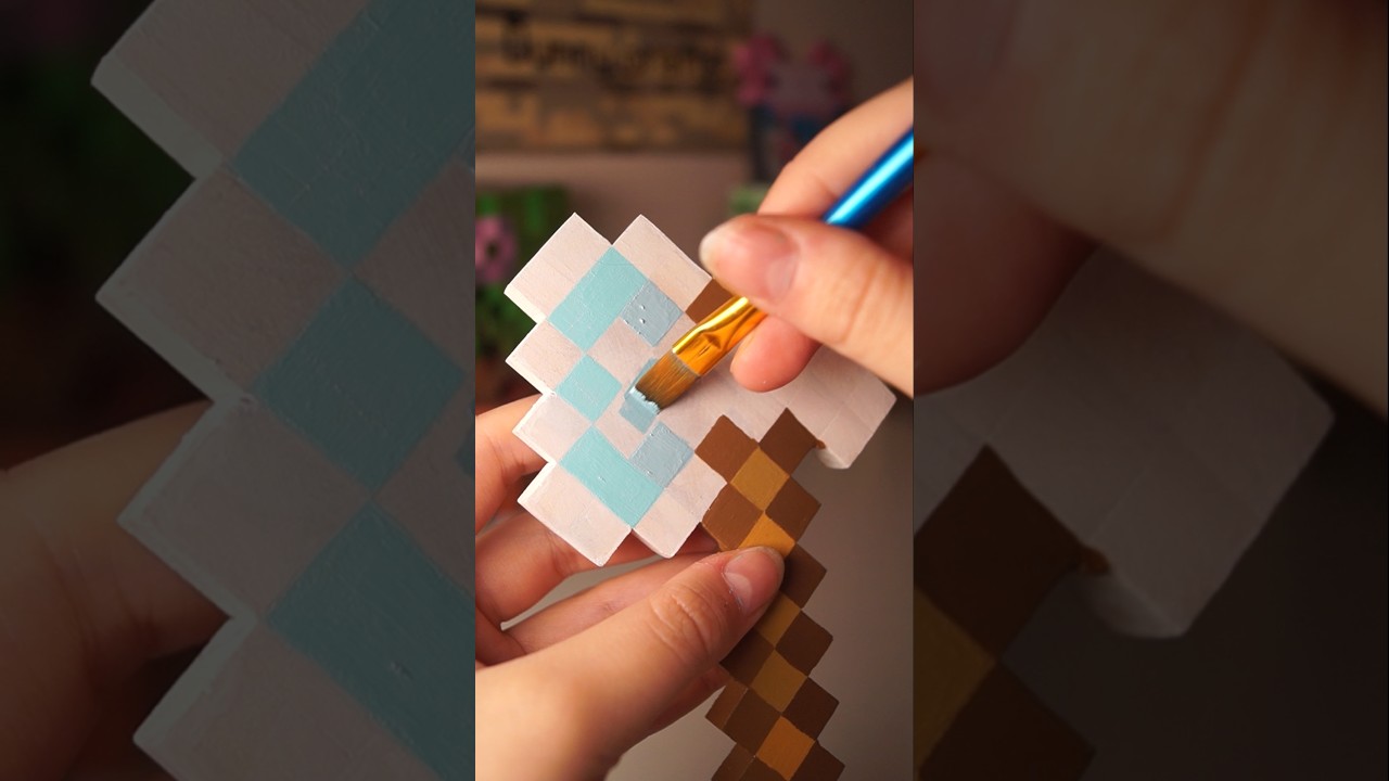 Ich habe die Minecraft DIAMANT-AXT in ECHT gebaut #minecraft
