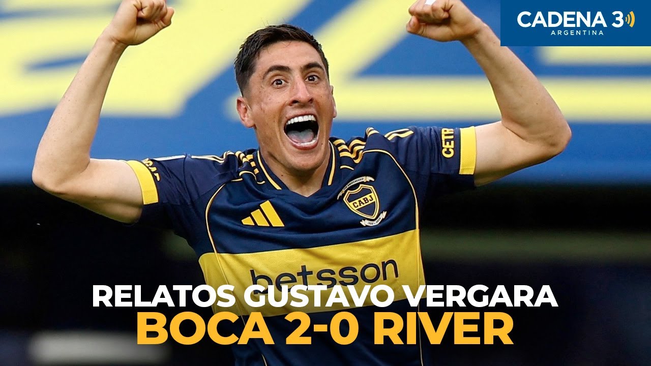 BOCA GAN&Oacute; EL SUPERCL&Aacute;SICO A RIVER POR 2 A 0 EN LA BOMBONERA | Relatos GUSTAVO VERGARA | Cadena 3