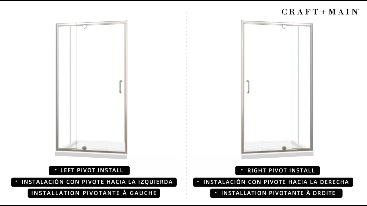 Craft + Main&reg; - Cove&trade; Frameless Pivot Shower Door and Panel - Installation Video
