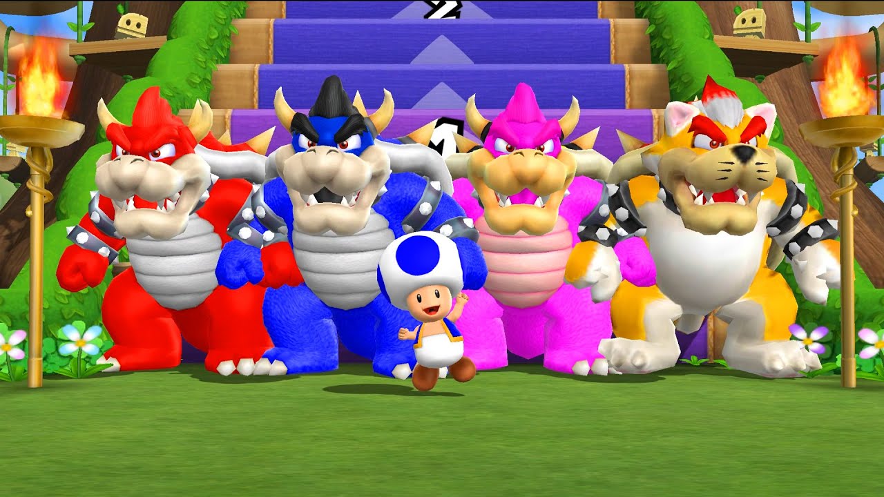 Mario Party 9 - Step It Up Bowser Battle Minigames (Master Difficulty)