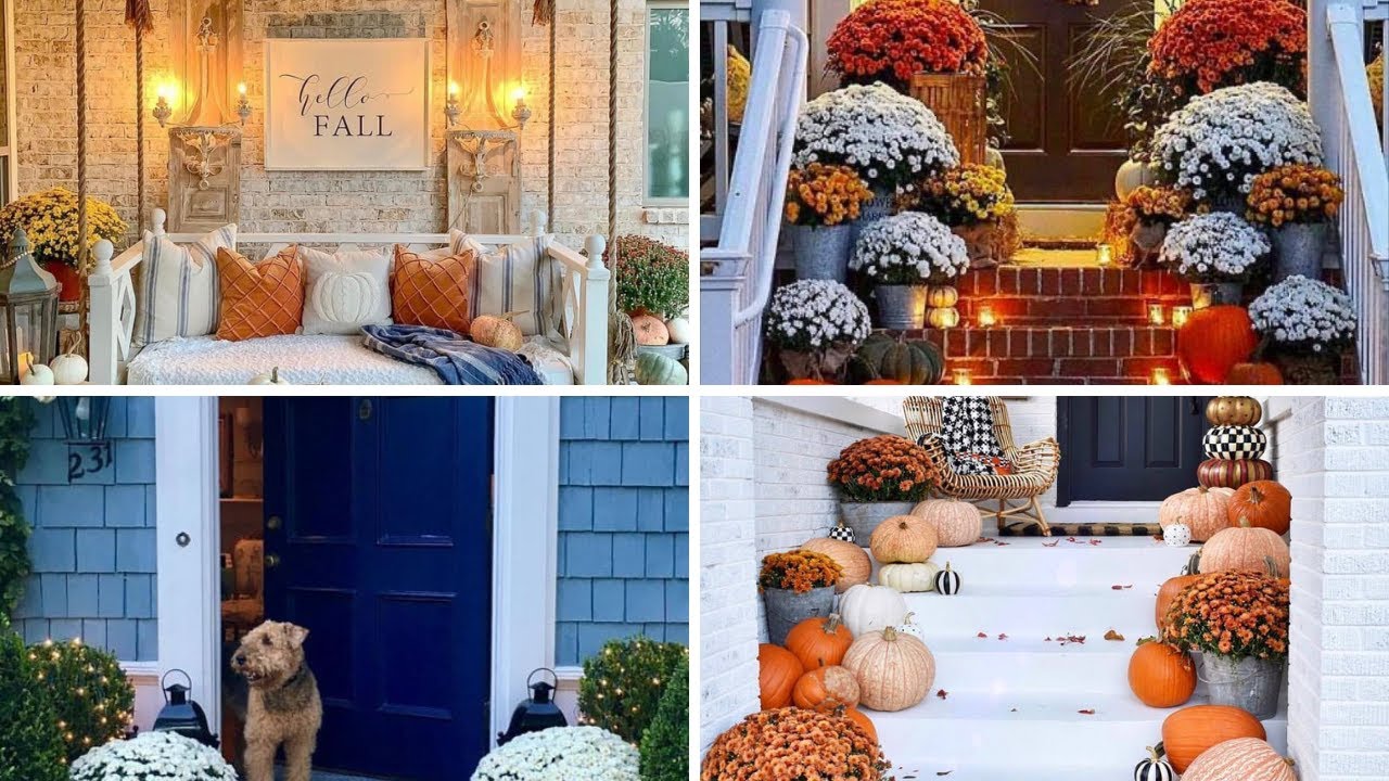 100 Beautiful Fall Front Porch decor Ideas for 2023 : Cozy Autumn Inspiration for Your Home