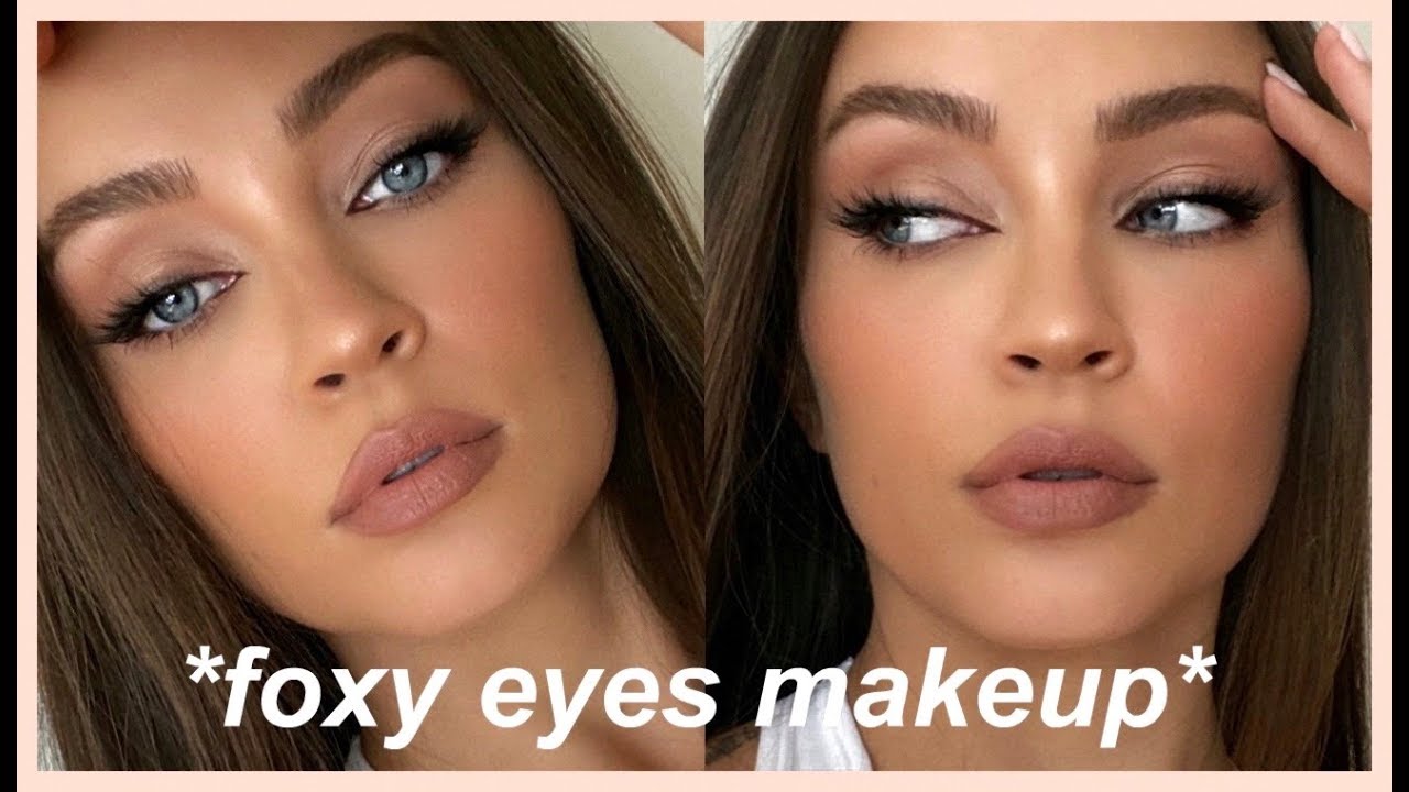 trying the *FOXY EYES* makeup trend (eye lift without surgery??) bc I'm bored