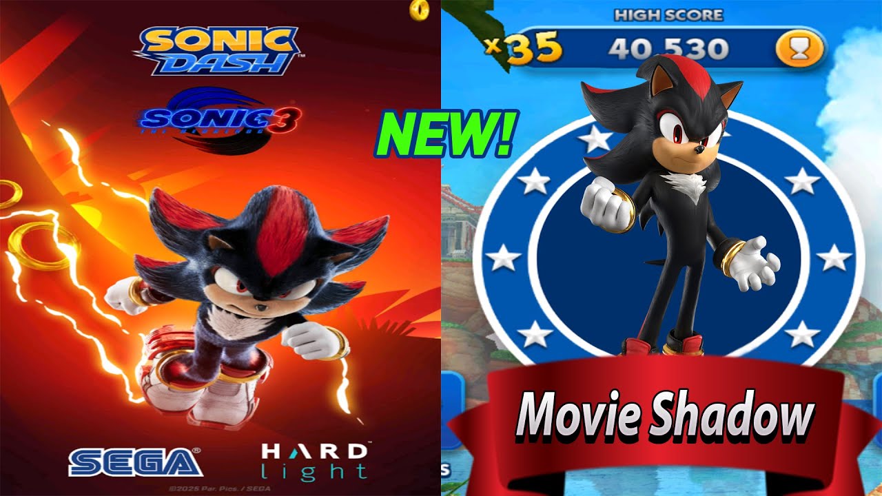 Sonic Dash Racing Game - MOVIE SHADOW New Character unlocked All 105 Characters (android, ios) Game