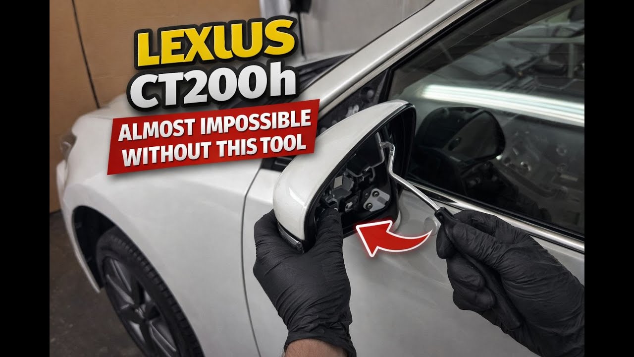 Переустановка переднего зеркала на Lexus CT200h – практически невозможна без этого инструмента.