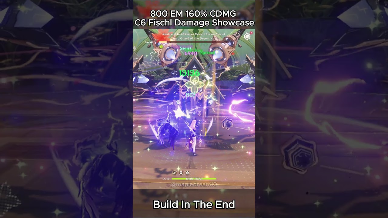 800 EM 160% CDMG C6 FISCHL DAMAGE SHOWCASE...!!