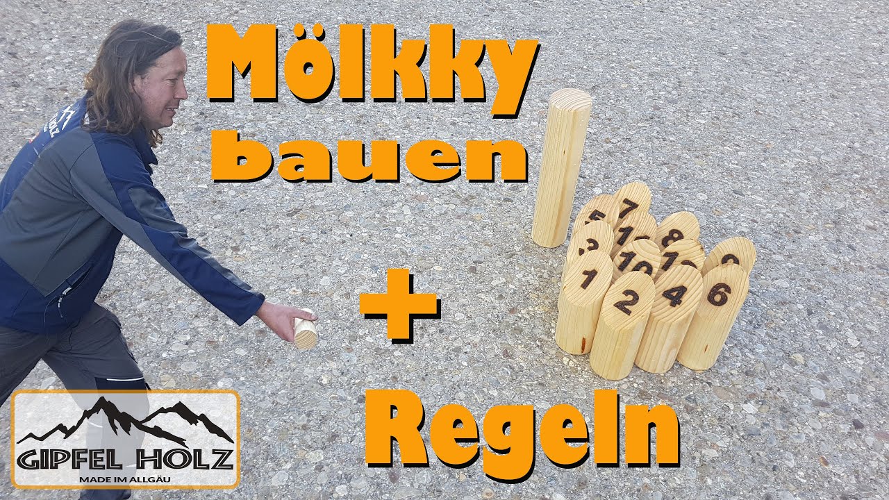 Finnisches Kegelspiel Mölkky | Bauanleitung + Regeln | Outdoor Spiele - Wikingerschack selber bauen