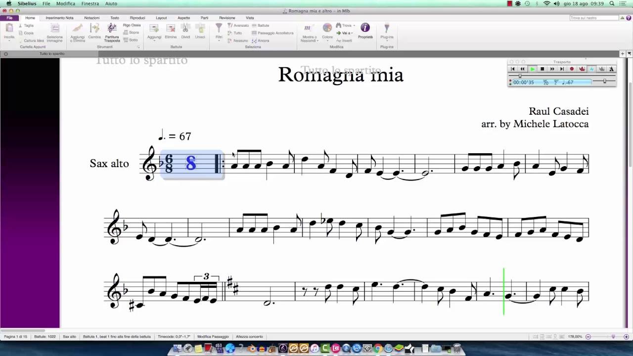 ROMAGNA MIA per sax