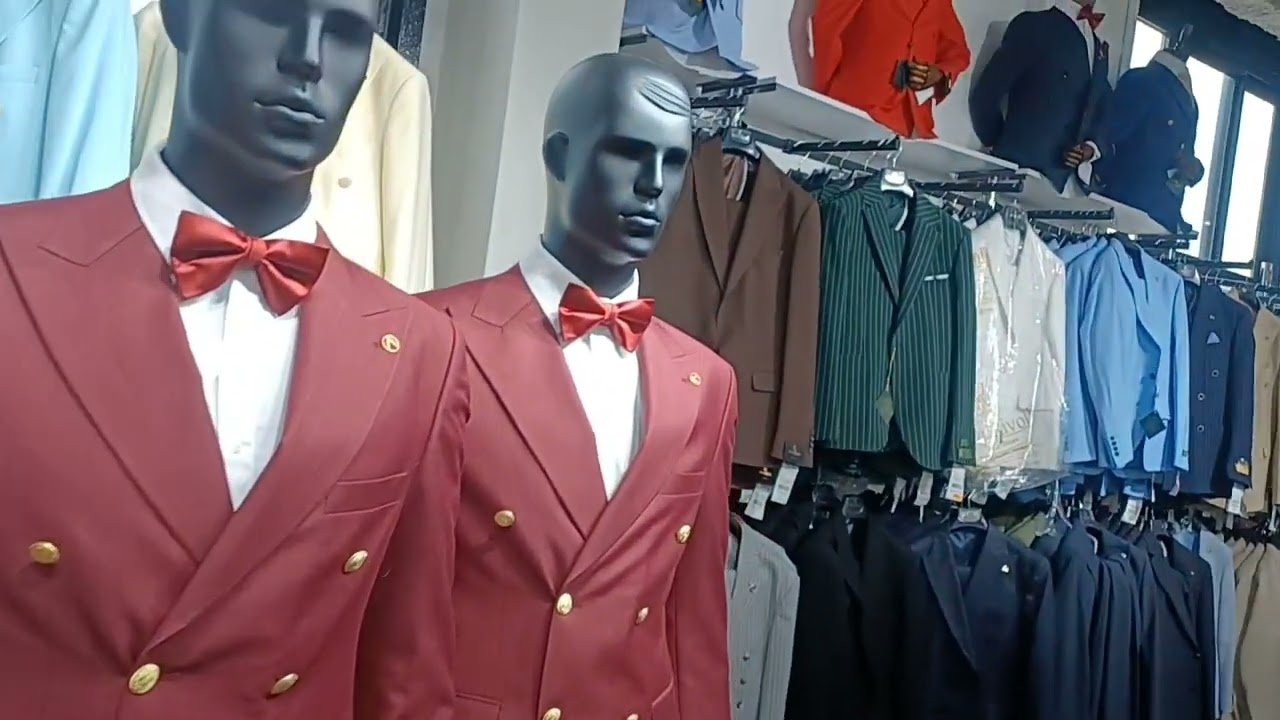 Costume rouge bordeaux pour cortège bien taillé Nap jwenn yo nan men JPLESTYLEHOMME