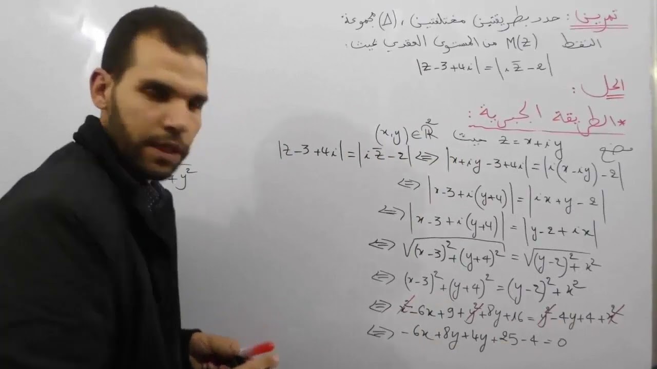 الثانية باك : الأعداد العقدية - تحديد مجموعة النقط