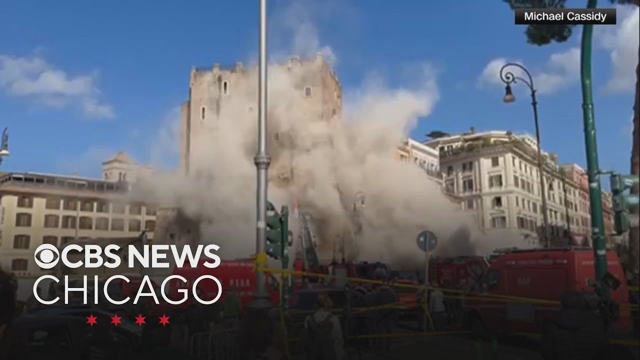 Rome's medieval Torre dei Conti tower partially collapses during renovation work
