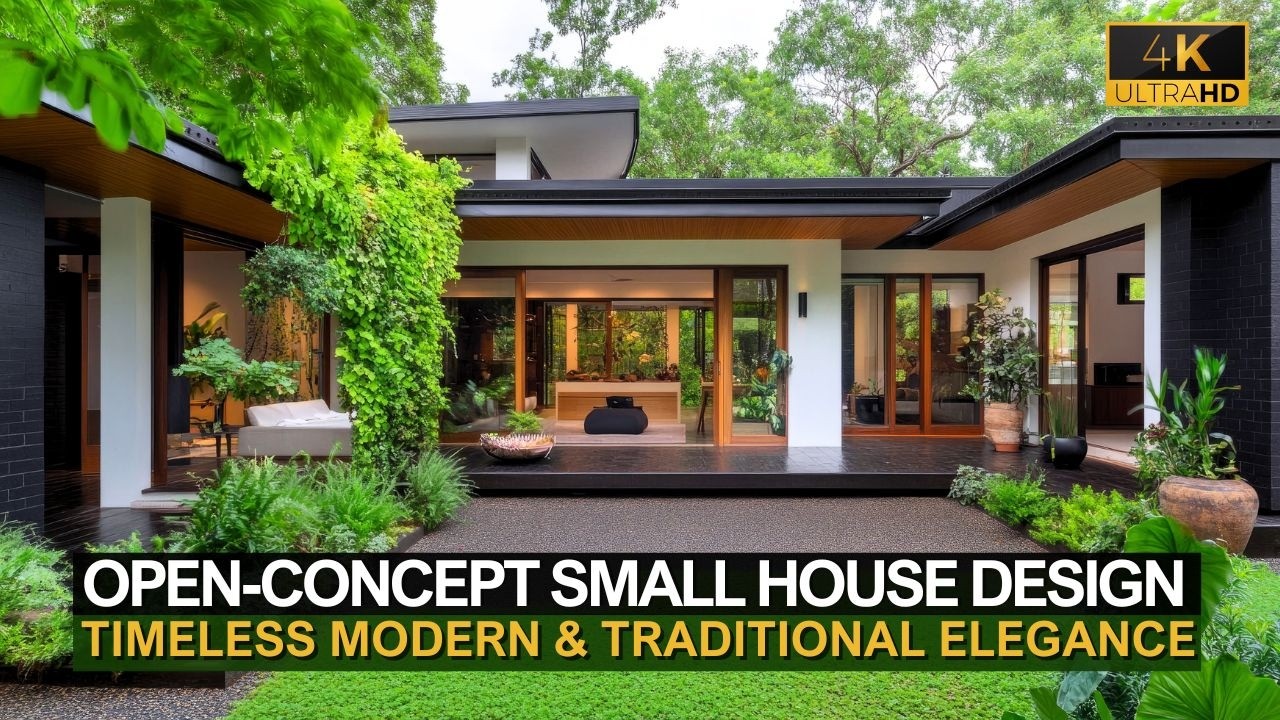 U-Shaped House Design Ideas: Seamless Nature Integration with Traditional Modern Style on Budget