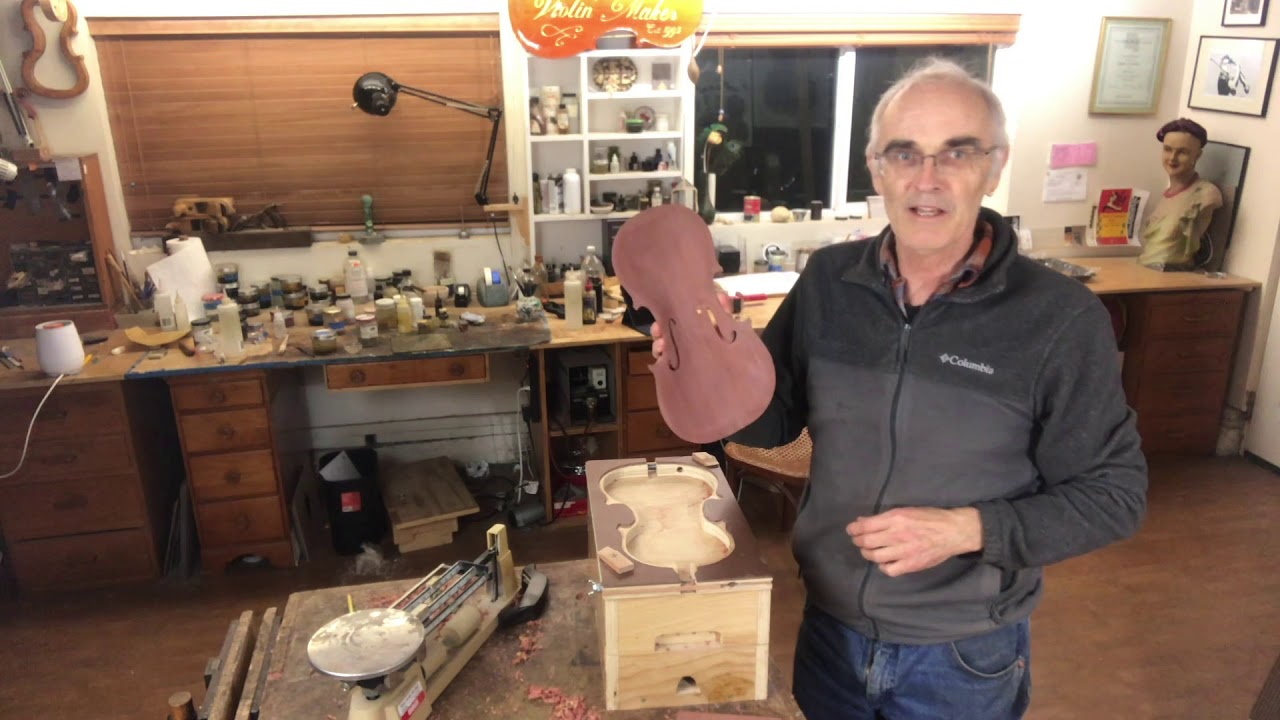 Redwood Violin Update 3.  Refine the plates. Finish glue-making. Consider marquetry for the violin.