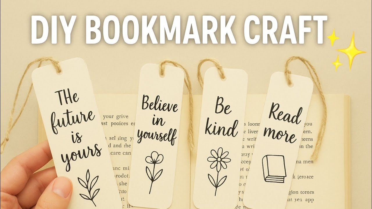 DIY Bookmark Craft with Inspirational Quotes 🌟 | Easy & Beautiful Bookmark Ideas | Quotes Craft