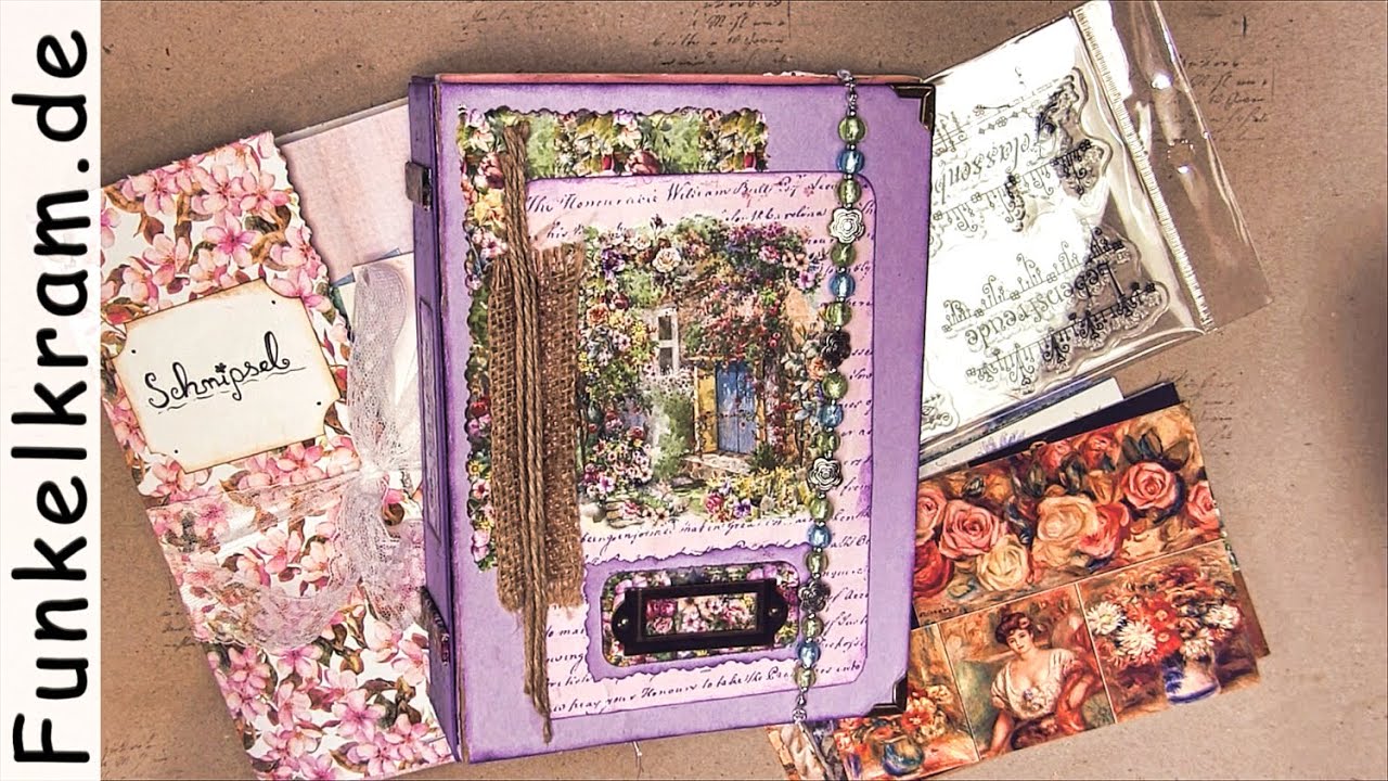 JunkJournal Lebensfreude Bastelbuch + Schnipselbuch Flipthrough