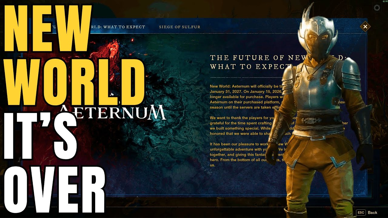 MMORPG NEW WORLD закрывается.