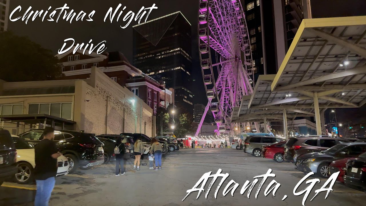 4K 60FPS POV Christmas Night Drive 🎄✨ Atlanta, GA | Holiday Lights & Relaxing City Drive