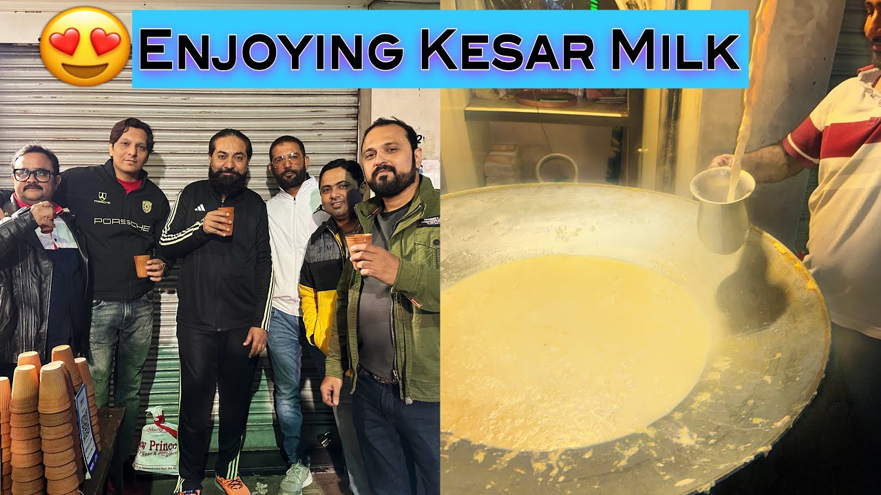 “ Enjoying Saffron  Milk With Friends 🥛😍 “