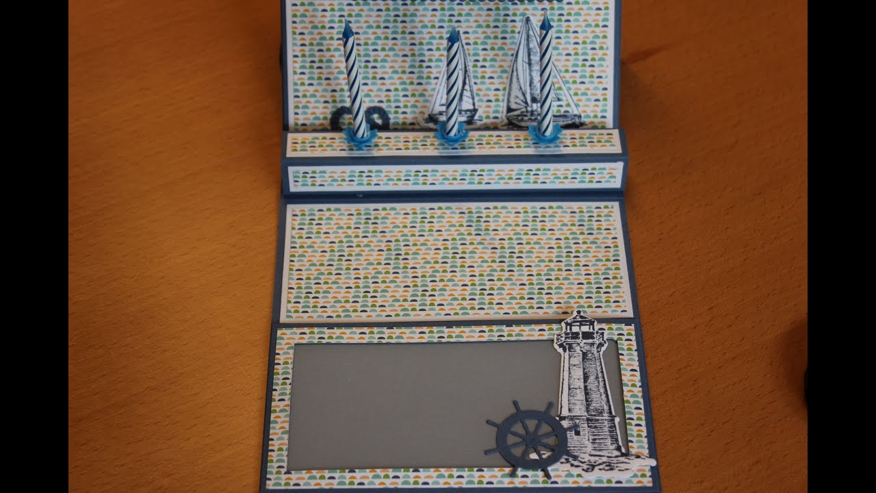 XXL Karte mit Kerzen und Geldscheinfach mit Stampin`UP! Produkten