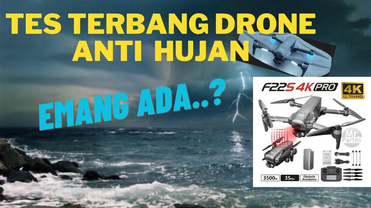 SJRC F22S 4K - DRONE ANTI AIR? - TES DRONE MENEMBUS HUJAN