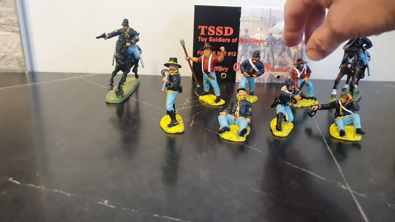 Toy Soldiers Of San Diego, American Civil War, Artillery, Cavalry, Wounded Painted