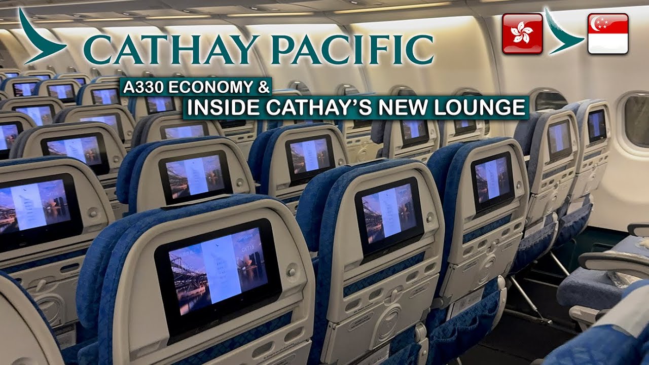 Flying Cathay A330 Economy in 2025 & The STUNNING New Bridge Lounge