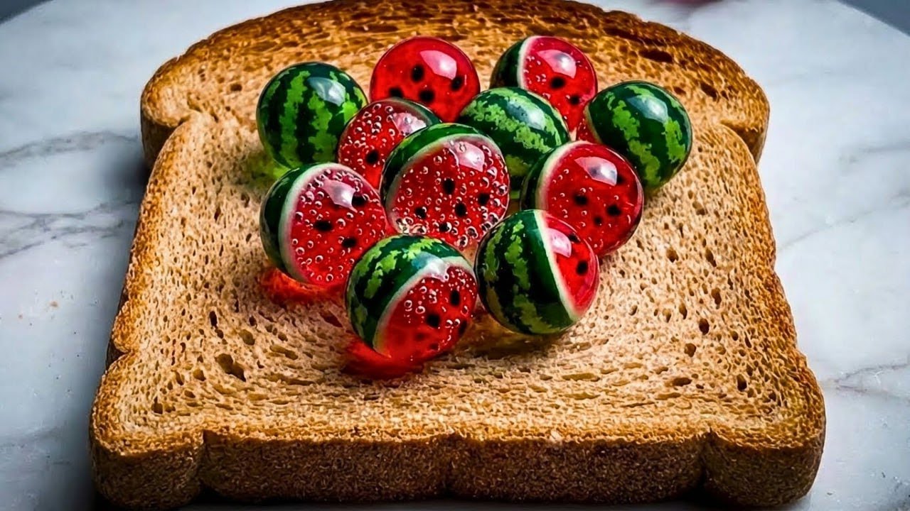 The Most Beautiful Toast in the World 🍉🍇🍋 | Satisfying ASMR AI