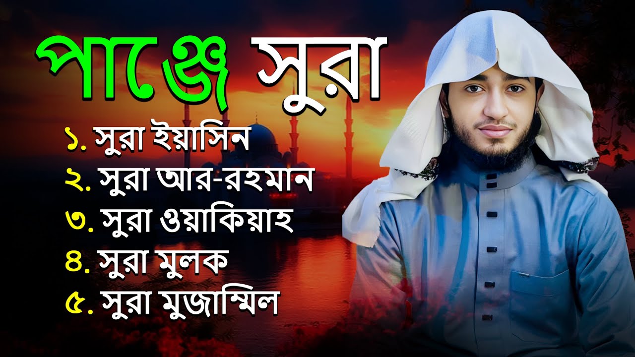 Panje Surah | Yasin Rahman Waqiah Mulk Muzzammil | শান্ত কুরআন তিলাওয়াত