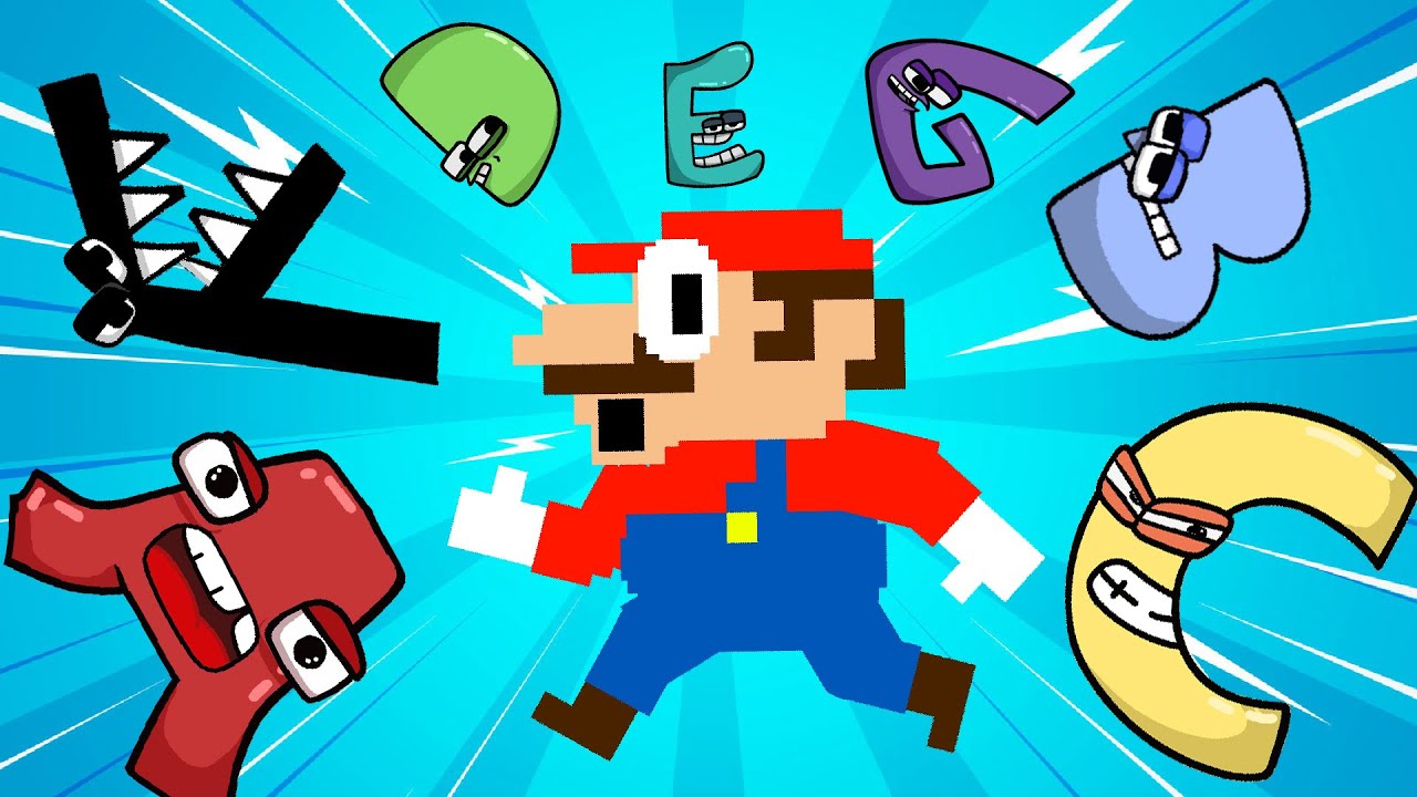 Mario & F vs the Giant Alphabet Lore Maze (A-Z…) | Alphabet Lore Ending | Game Animation