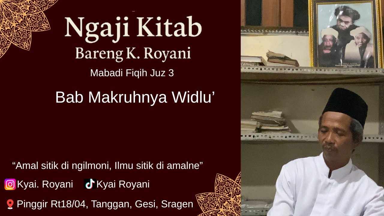 Bab Makruh dan batalnya Wudlu' | fiqih juz3 | Ngaji bareng k. Royani | #ngajikitab #kyairoyani