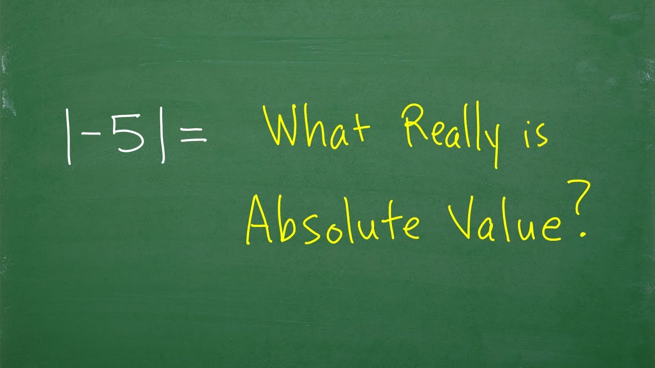 | - 5 | = What’s Really ABSOLUTE VALUE?