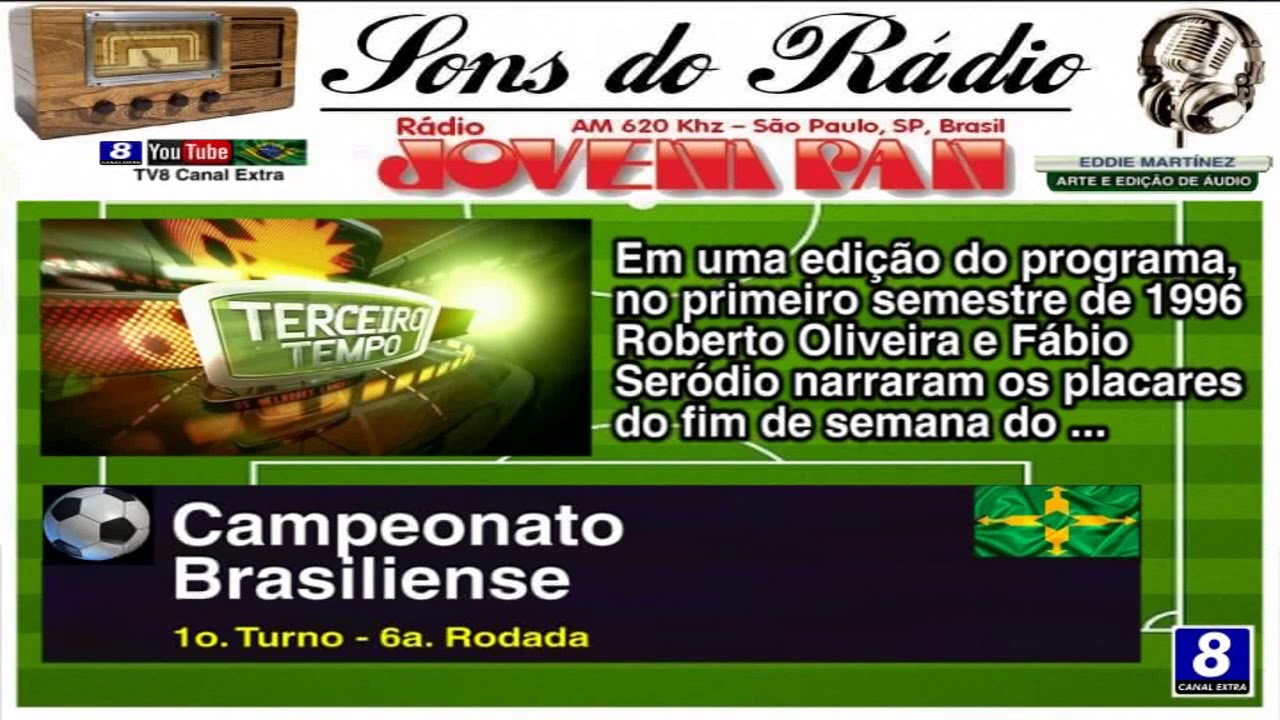 Sons do Rádio | Roberto Oliveira e Fábio Seródio narram os placares do domingo no 3º Tempo | 1996