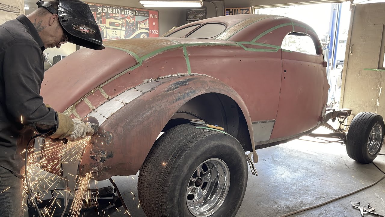 Widening the rear fender and extending wheel opening shape