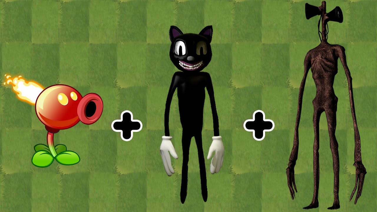 Cartoon Cat + Siren Head vs Zombies | Plants vs Zombies 2 GamePlay