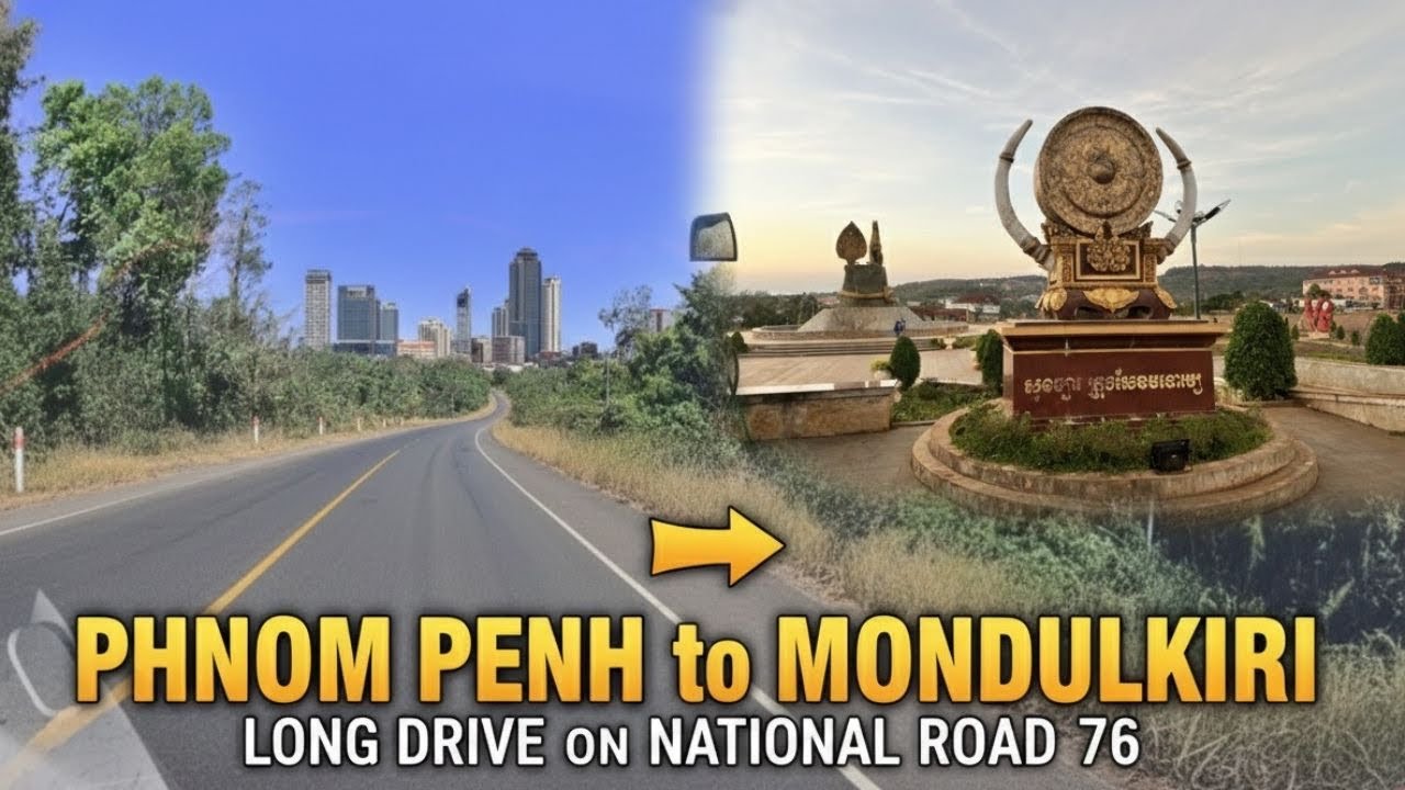 Epic Road Trip: Phnom Penh to Mondulkiri 🌄 Scenic Drive on National Road 76