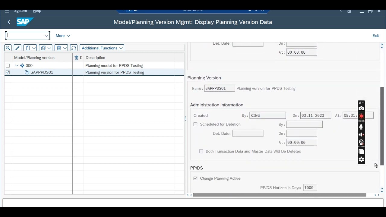 SAP APO PPDS Master data