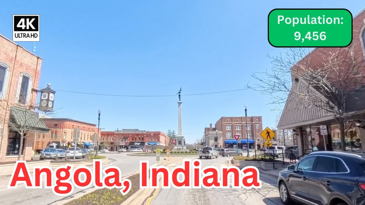 Driving Through Angola, Indiana in 4K 🚗 | Scenic Small Town Tour in Northeast Indiana
