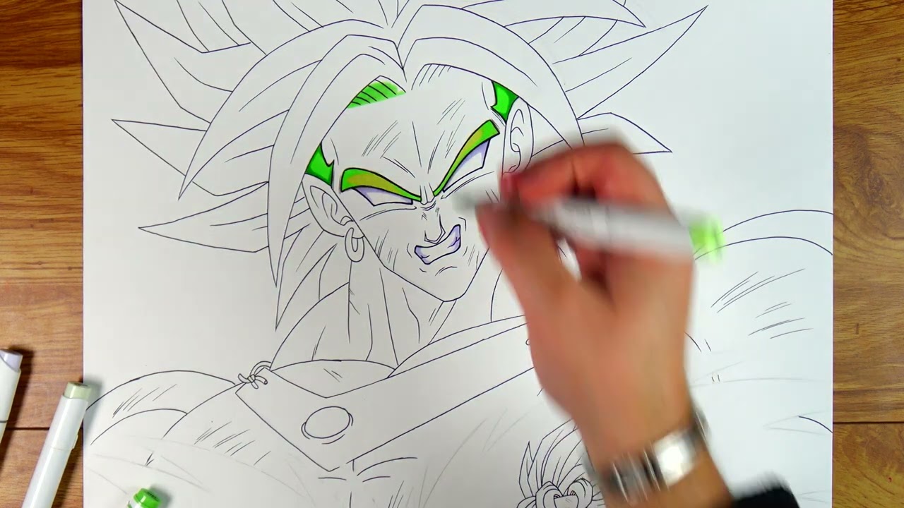 Coloring Broly in Real Time