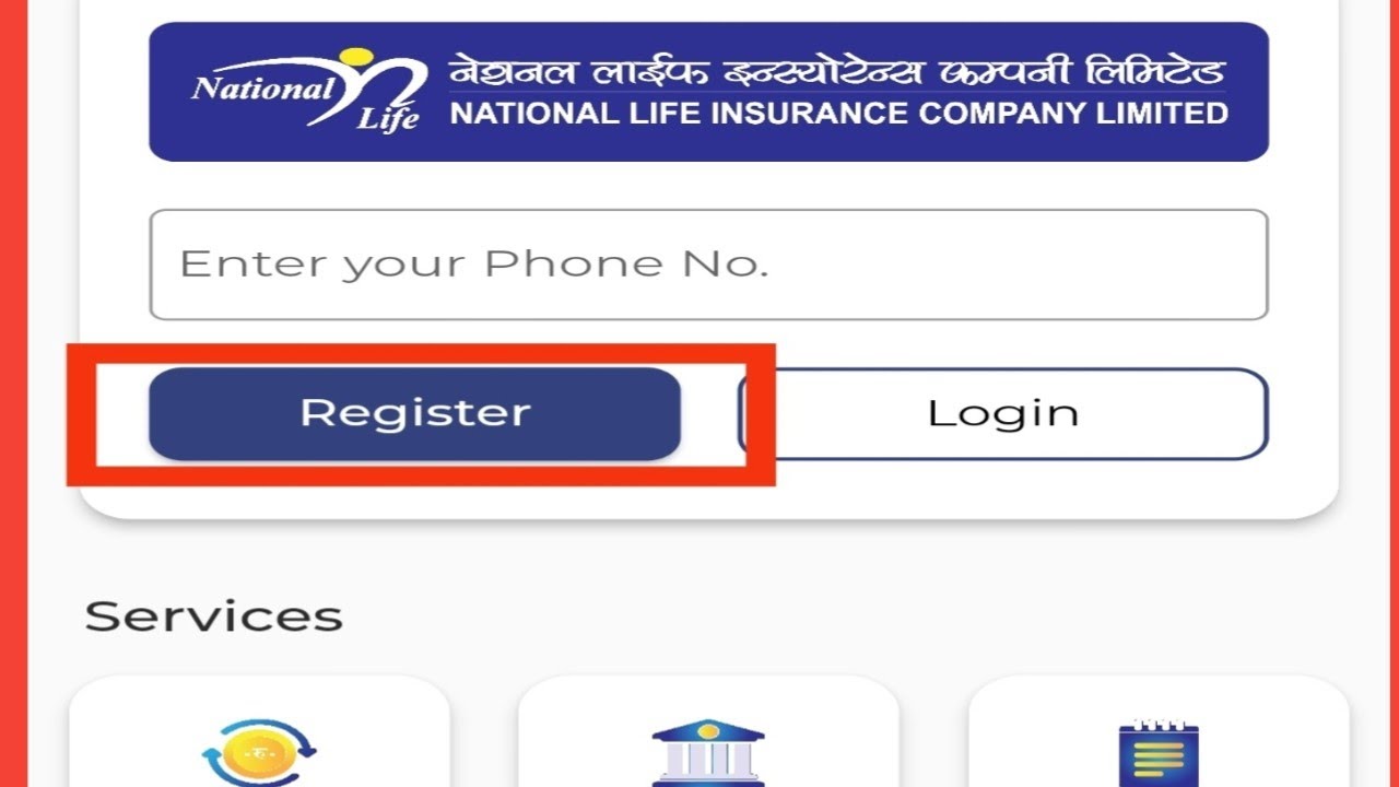 Easy way of register and login national life app#national life insurance