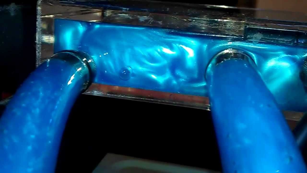 i7 water cooled using mayhems aurora supernova + mayhems deep blue dye