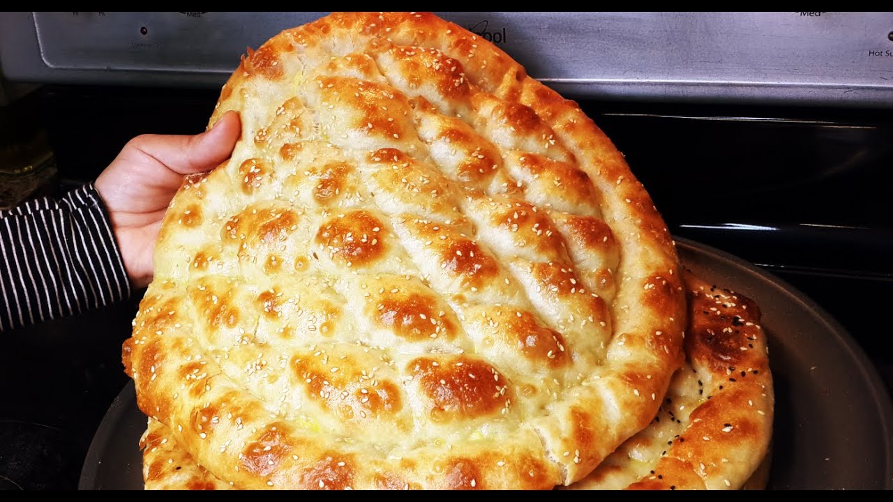 خبز البيدا التركي ..بدون عجن ولا تعب  لعشاء او افطار صباحي بسيط...مطبخ شاي مهيل