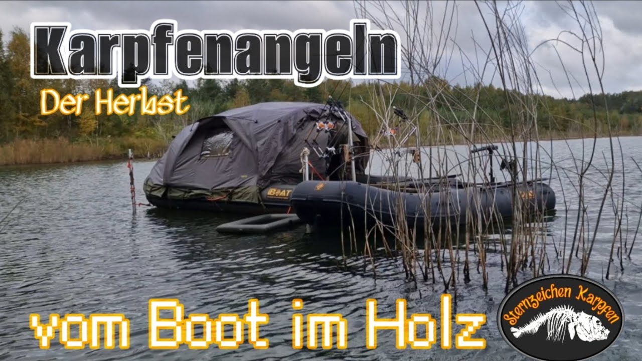 IBoat 500 & Raptor 470 / Karpfenangeln im Holz vom Boot in den Herbst 