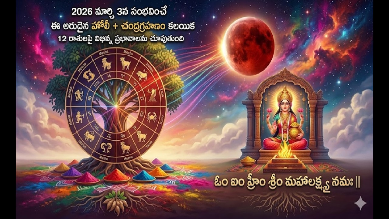2026 మార్చి3న సంభవించే ఈ అరుదైన హోలీ + చంద్రగ్రహణం కలయిక 12 రాశులరిపై విభిన్న ప్రభావాలను చూపుతుంది