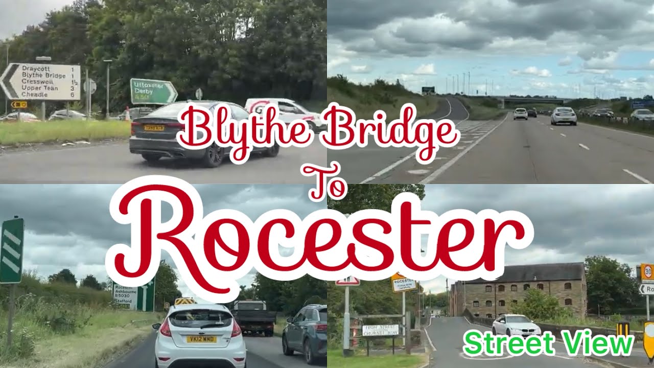 Blythe Bridge To Rocester | Street View | Countryside | 2024🇬🇧