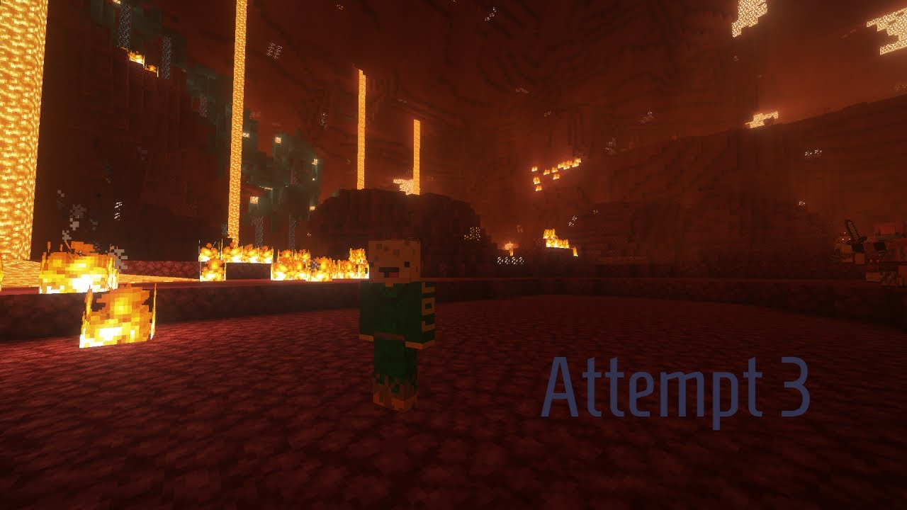 Speedrunning minecraft in under an hour Attempt 3