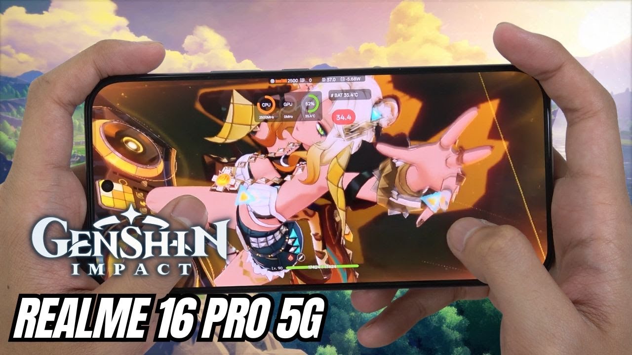 REALME 16 PRO 5G test game Genshin Impact | MAX Graphics | Dimensity 7300 Max
